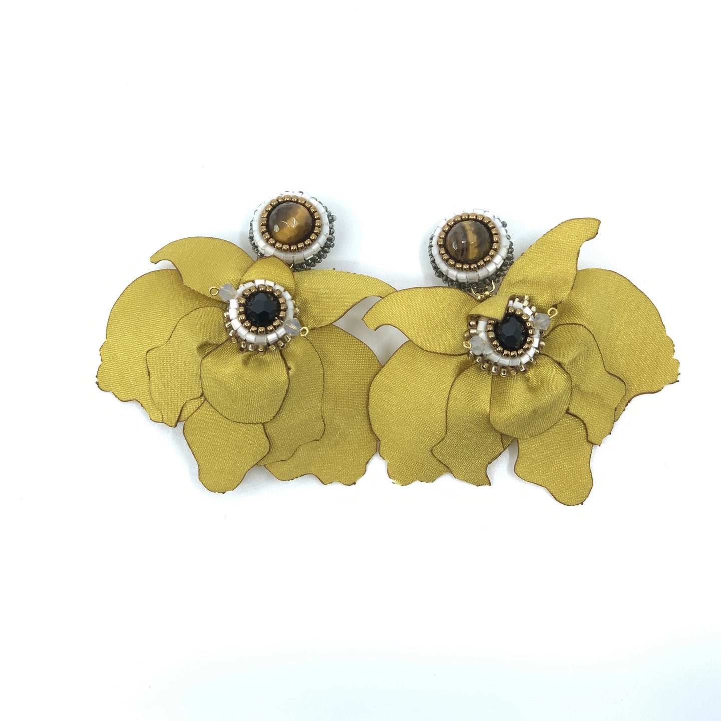 L'orchide grande clip earrings