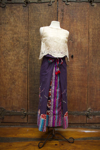 Flower patchwork tube skirt