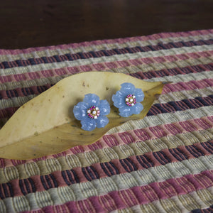 Carved aquamarine earrings